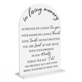In Loving Memory Wedding Sign, Wedding Engagement Bridal Shower Baby Shower Reception Event Party Table Desk Acrylic Decor