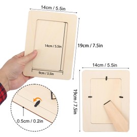25 PCS 3.6 x 5.6 Inch Wooden Picture Frames, Unfinished Solid Wood Photo Frames for Crafts, Perfect for DIY Painting and Decorative Projects by GNIEMCKIN