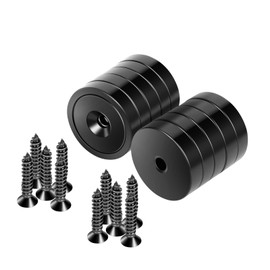 Neosmuk Magnets 25mm Diameter Ideal for Wooden Wall, Whiteboard, Door, Home, Kitchen, Office (Black, Pack of 10)