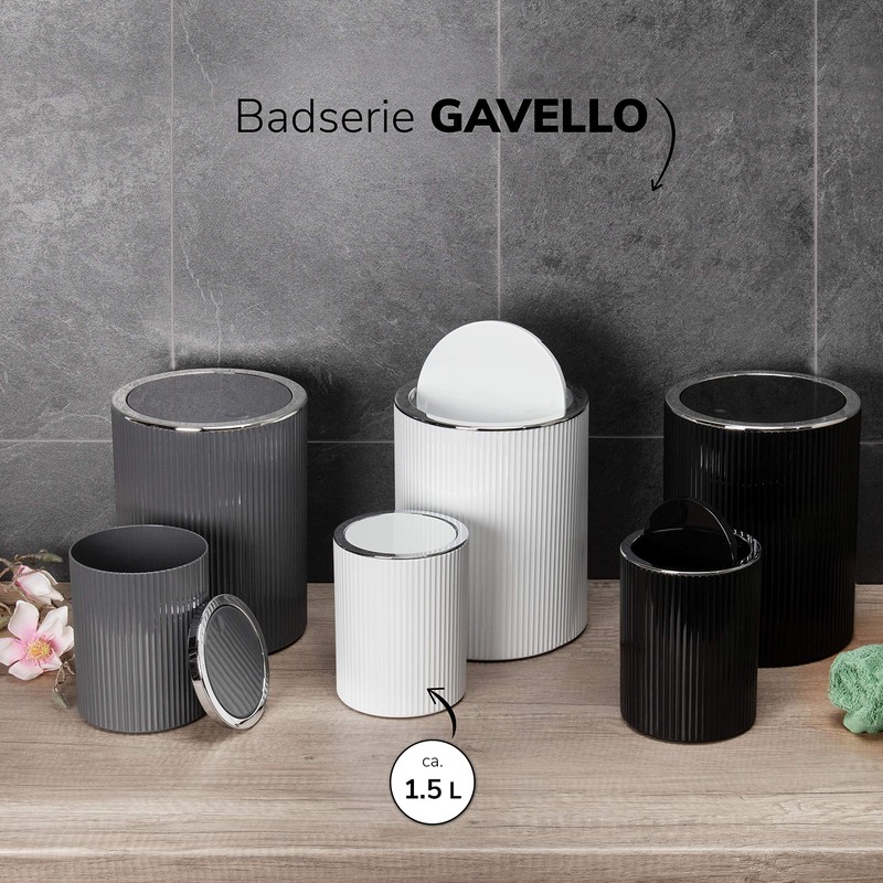 bremermann Gavello Mini Cosmetic Bin with Swing Lid / Bathroom