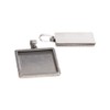 SHUNAE 10pcs Stainless Steel Square Cabochon Pendant Setting Trays 20mm