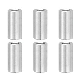 PATIKIL 6 Pcs Stainless Steel Spacers, 12mm ID x 16mm OD x 22mm Height 304 Stainless Steel Bushing Screw Standoff Unthreaded Round Spacer for 1/2"M12 Screws Bolts Nuts