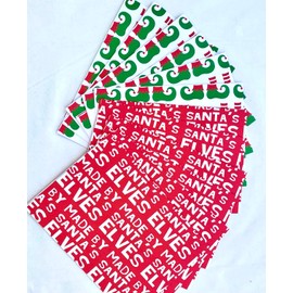 Elf Eco Christmas Wrapping Paper - 12 sheets 2 designs - Made in the UK. Premium Sustainably Sourced Recyclable Gift Wrap, 70cm x 50cm
