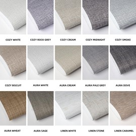 Motorized Blinds Roller Shade with Remote: Canisteo Automatic Smart Blind 100% Blackout, Electric Blinds Compatible with Alexa/Google Home/Apple Homekit, Customized Size,Fabric Sample,Multi-Color