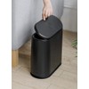 Sooyee 10 Liter Rectangular Plastic Trash Can Wastebasket with Press