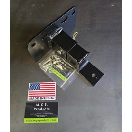 Universal Lawn Garden Tractor Trailer Mower Hitch - Custom-Made, Adjustable, and USA-Made for Zero Turn and Tractor Mowers - Black Powder Coat.