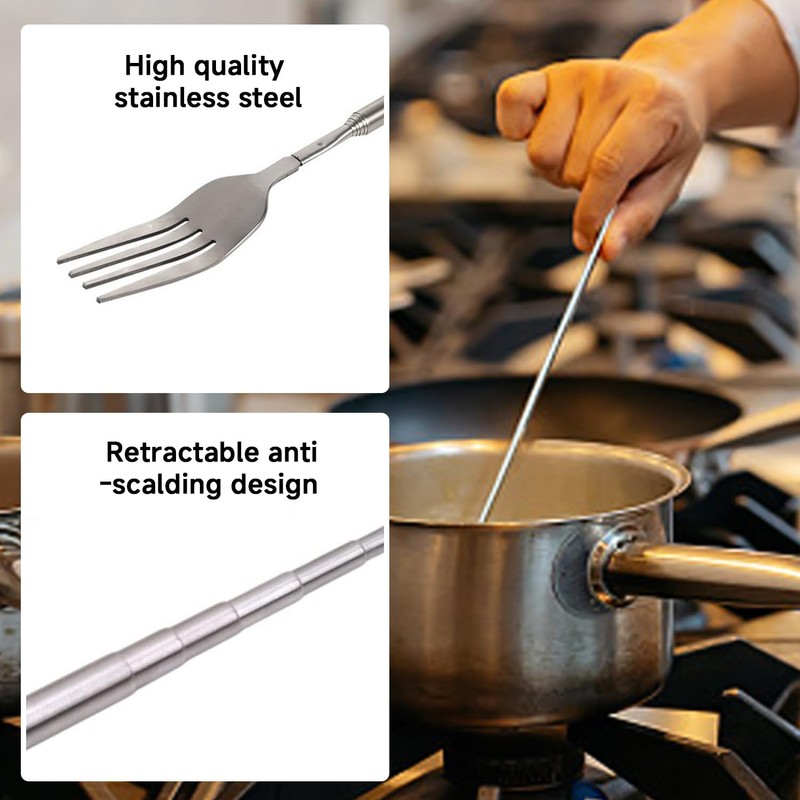 1 Piece Spoon and 1 Piece Fork, Stainless Steel Cutlery,