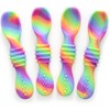 PrimaStella - Juego de cucharas masticables de silicona para bebés