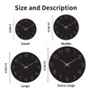 Mosewa Wall Clock 8 Inch Black Battery Operated Silent Non