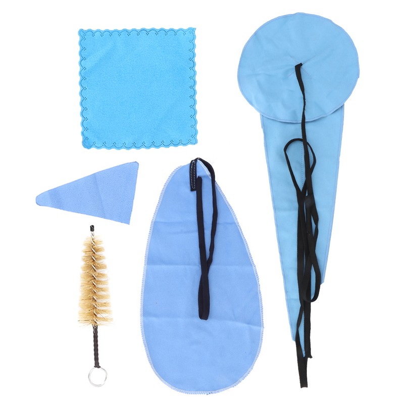 5Pcs Saxophone Cleaning Swab Cloth Mouthpiece Brush Cleaning Care Kit