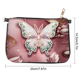 SHEGZHUC Diamond Painting Bag Diamond Painting Butterfly Diamond Painting Diamond Art Painting Carry Bag Fabric Bag Cosmetic Bag Purses Handbag for Girls Women Craft Set Gift