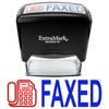 ExtraMark Dual Color Self Inking Rubber Stamp (FAXED) 2-Color Office
