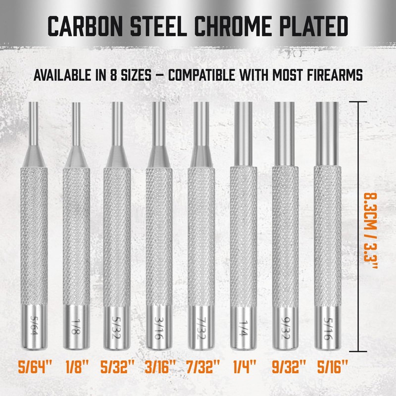 HORUSDY 22-Piece Durable Gunsmith Punch and Hammer Set, Steel Roll