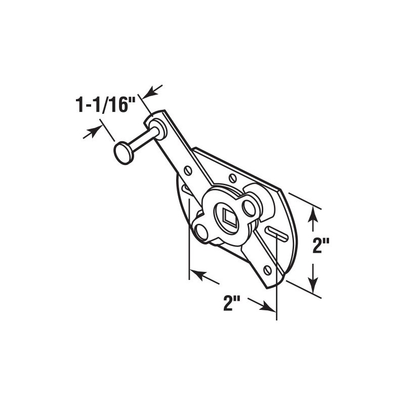 Prime-Line GD 52120 Steel, Center Mount Swivel Latch with Fasteners,