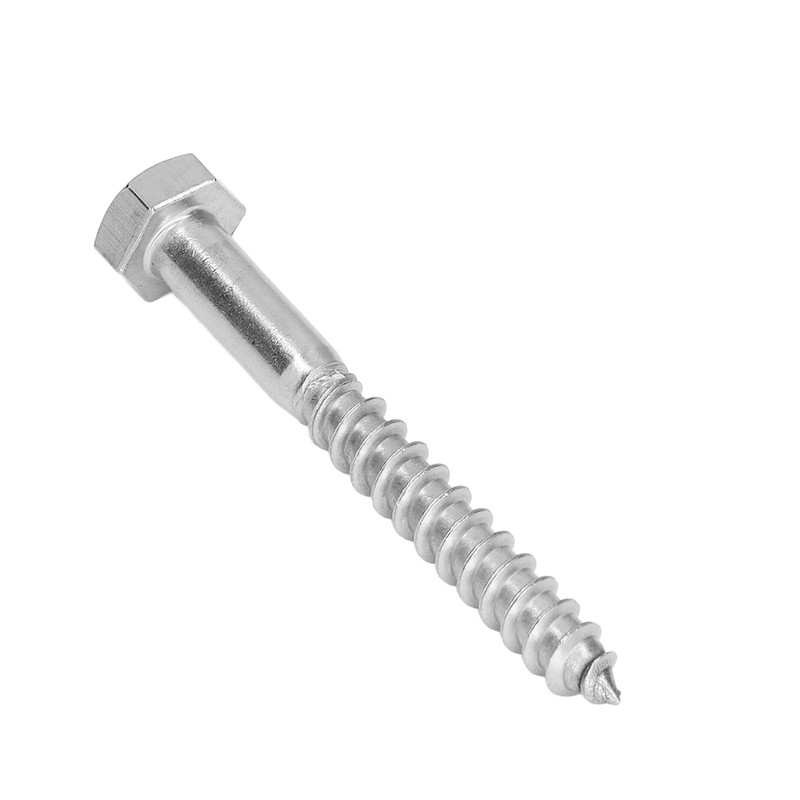 304 Stainless Steel Half Thread Bolt Wood Hex Lag Screws