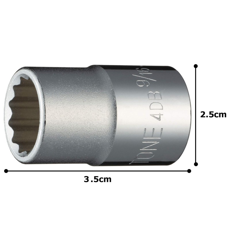 Tone 4DB-18 Socket (12-square) 1/2 inch (12.7 mm) Drive Angle