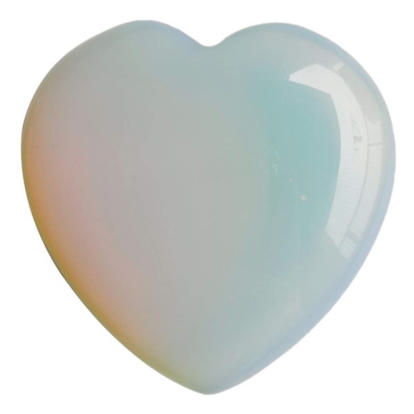 Lovionus89 Lovionus89 Synthesis Opalite Heart Love Chakra Stone,Polished Palm Crystals