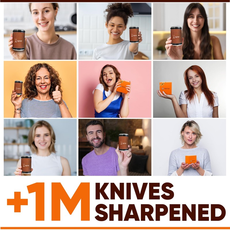 Knife Sharpener – Rolling Knife Sharpener Kit with Diamond Disc