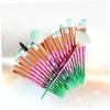 PACKOVE 20pcs Makeup Brushes Set Transparent Handle Cosmetic Tools for