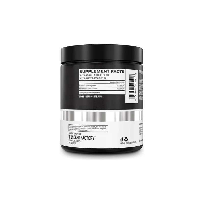 Jacked Factory Creatine Y Glutamine, 30 Porciones Sin Sabor