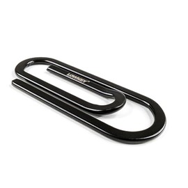 Lowkey Money Clip Paper Clip Look │ Card Holder Money Clip for Banknotes Made of Stainless Steel │ Silver Gold Black with Engraving │ Money Clip Men's Clip Wallet (Black)