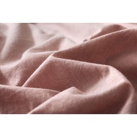 F.Y.Dreams 100% Washed Cotton Duvet Cover for Weighted Blanket 60x80 inches with 8 Ties, Zipper on Long Side/Dust Pink/Just Duvet Cover