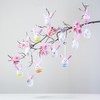 com-four® Easter Eggs in Bright Colours and Designs with Ribbon