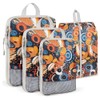 4-Piece Compression Packing Cubes - Polyester Luggage Organizer Set, Breathable