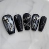 Skeleton metal handmade nail tips - Ballerina M / 스켈레톤