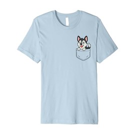 Cute Husky Puppy Pocket Pal Funny Husky Dog Lover Art Premium T-Shirt
