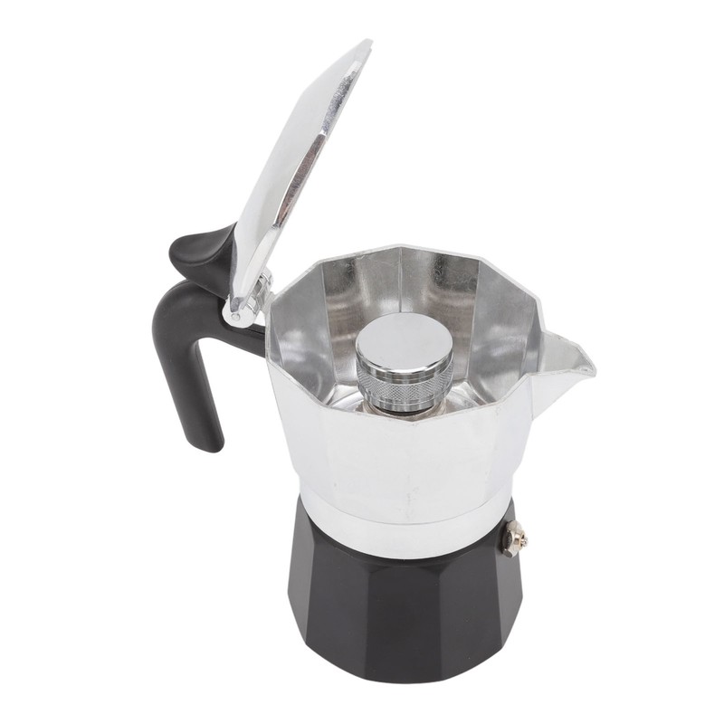 Double Valve Moka Pot Coffee Maker Pot Classic Octagonal Shape