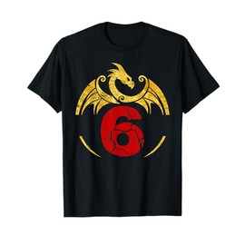 6th Birthday Gift Dragon Shirt T-Shirt