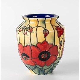 Yellow Poppy Design - 4 inch vase