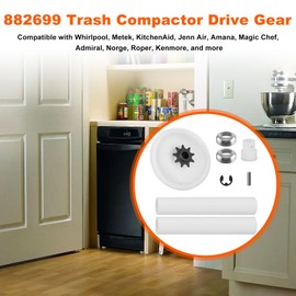 882699 Trash Compactor Drive Gear Kitchenaid Gear Kit Compatible With Whirlpool, Kenmore, Kitchenaid, Maytag, Jenn-Air, Trash Compactor Parts & Accessories Knobs Kit Replaces 735285 749046 777103