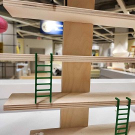 Ikea LUSTIGT Wall Shelf Maria Vinka 14 5/8" x 14 5/8" Figure Toy Display NEW IB