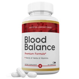 Justified Laboratories Blood Balance Advanced Formula 620MG Formula Supplement Pills 60 Capsules