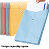 Plastic Envelope File Folder with Button String Tie Closure, 10