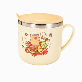 【カピバラデザイン】 子ども用 マグカップ 270ml 蓋付き ステンレス製 コップ ベビー キッズマグ 保温 保冷 割れない 幼稚園 保育園 うがいコップ (選べる2柄)