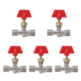 Air Compressor Accessory-5 Pcs Needle Valve 1/4in Float Ball Valve Structure Spare Parts for Air Compressor