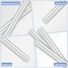 M METERXITY 2-Pack Round Aluminum Rod, 12mm (1/2") Dia 200mm (8") Length 6061 Aluminum Round Rod Solid Lathe Bar Stock Metal Sticks for DIY Crafts Making/Industrial/Construction/Model