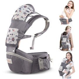 Mumgaroo Baby Carrier Newborn to Toddler, Toddler Carrier with Hood & Extra Safety Belt All Seasons & All Position Baby Hip Carrier, Hip Carrier for Baby for Breastfeeding, Infant & Toddler