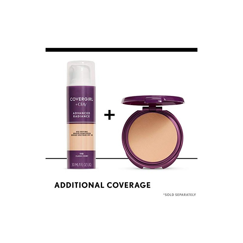 COVERGIRL Advanced Radiance Age-Defying Foundation Makeup, Buff Beige, 1 oz
