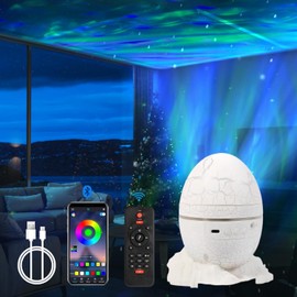 Gaoxun Starry Sky Projector, RGBW Dinosaur Egg Galaxy Starlight Night Light with Remote Control / App Control, Timer, Bluetooth Speaker with White Noise, Star Projector for Children