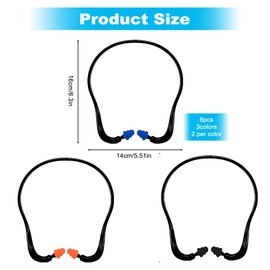Ohrstöpsel aus TPR-Silikon, wiederverwendbar, wasserdicht, mit 5 Paar austauschbaren Ohrstöpseln, Kopfbedeckung für Schlaf, Arbeit, Bau und Automobil, schalldichte Geräuschreduzierung, 6 Stück