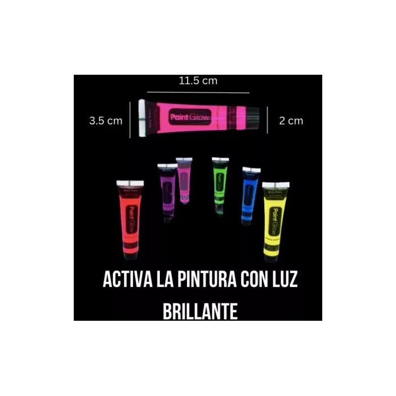 Tienda Oki 120 Pintura Neón Cuerpo Body Paint Brillo Luz