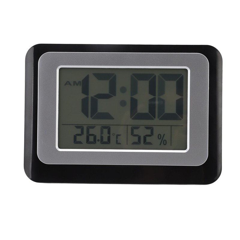 Digital Clock Large Display Blue Backlight Temperature Humidity Function Wall