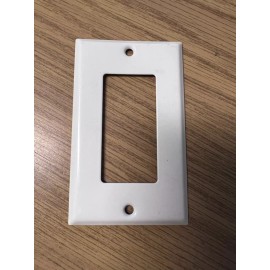 Mulberry NEW Mulberry #86401 1 Gang White Metal Decora Wallplate