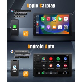 Naifay 9 Inch Car Stereo Single Din Radio with Apple Carplay & Android Auto, Single Din Touchscreen Car Stereo with Bluetooth Car Audio Receivers,Backup Camera,Mirror Link,FM/USB/TF/AUX/Subwoofer