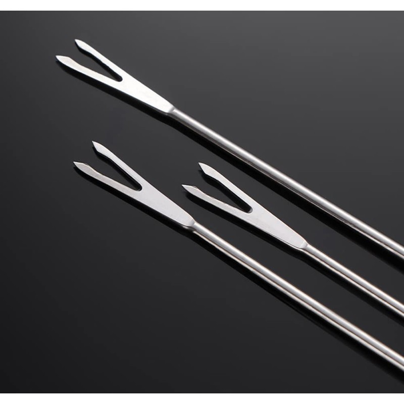 Stainless Steel Fondue Forks,Chocolate Dipping Fork with Heat Resistant Handle,for