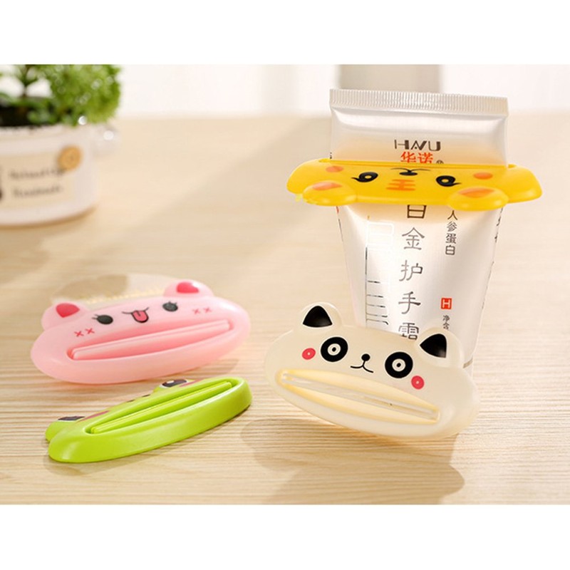 6Pcs Color Random Frog Tube Squeezers Toothpaste Dispenser Toothpaste Rolling